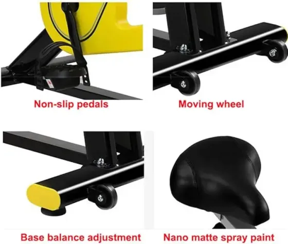 Велотренажер Soozier, кардиотренажер для дома с ременным приводом, регулируемым сопротивлением, сиденьем, рулем и ЖК-дисплеем Коломия