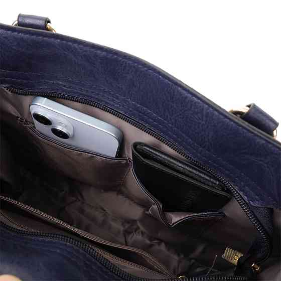 Деловая женская сумка из экокожи Vintage sale_15132 Синий Киев