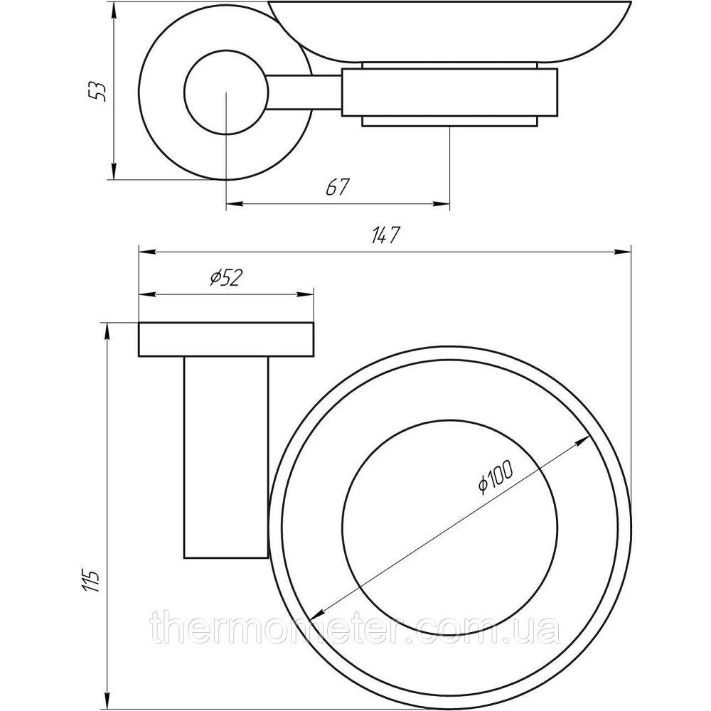 Мыльница Globus Lux BS8408 черная матовая SUS304 Киев - изображение 4
