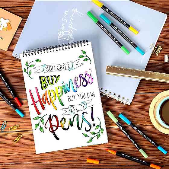 Акварельные маркеры-кисти двусторонние 48шт + сумка, Color pencil / Набор скетч-маркеров / Фломастеры Киев