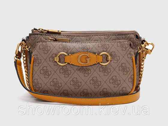 Жіноча сумочка з органайзером на плече Guess (865470) светло коричневая Київ