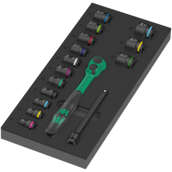 Набір ударних головок 3/8" 8-24мм Wera з тріскачкою 16шт. (05150114001) Одеса