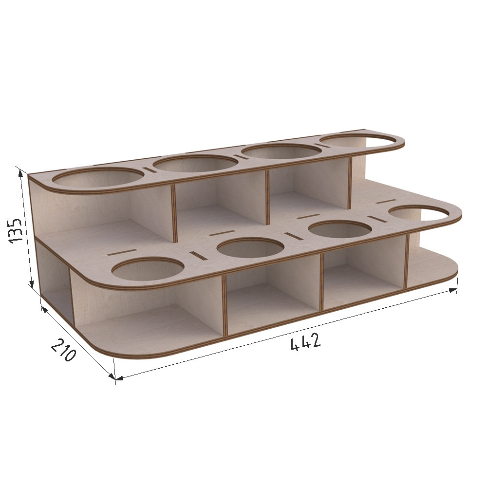 Подставка под соки EKOSTAR деревянная 442х210х135 Киев - изображение 3