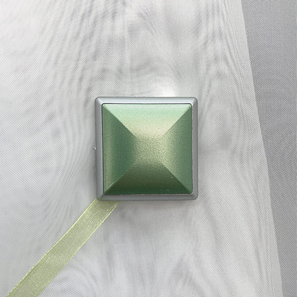 Магніти для штор і гардин Квадрат двосторонні набір 2 шт Оливковий з сірим (81-135) Київ - фото 4