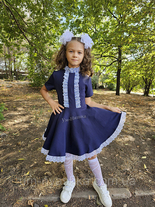 Красивое школьное платье с кружевом на рост 116-146 Кривой Рог - изображение 2