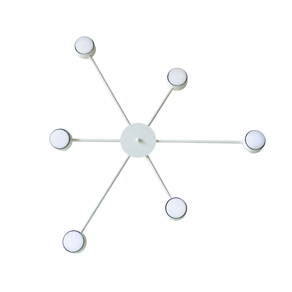 Люстра потолочная MSK Electric Copter на шесть круглых плафонов под лампы GX53 белая NL 8040-6 WH Одесса - изображение 2