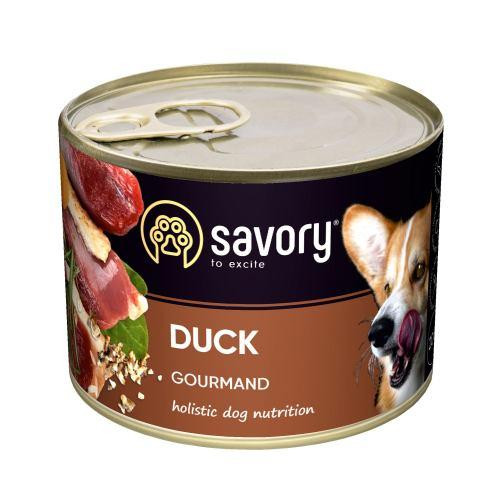Вологий корм Savory для дорослих собак усіх порід, з качкою, 200 г Київ - фото 1