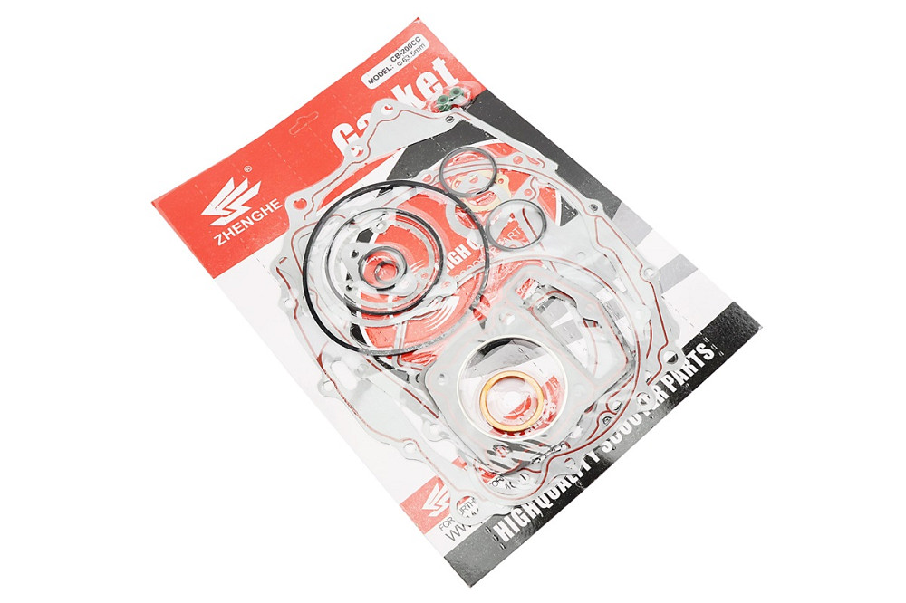 Прокладки двигуна CB-200cc 63,5мм, к-кт 18 деталей (червона нитка) Бершадь - изображение 2