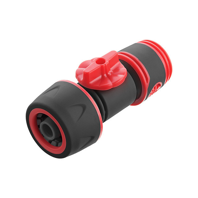 З'єднувач 1/2" для шлангу 3/4", з вентилем для регулювання або перекриття потоку води INTERTOOL GE-2002 Київ - фото 1