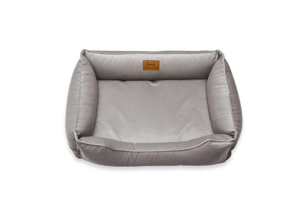 Лежак для Собак Котів та Кішок Dreamer Velour Gray з бортами зі знімним чохлом сірий м'яка лежанка Одеса - фото 2