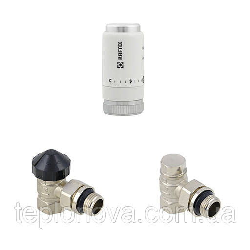 Комплект термостатичних клапанів кутовий Raftec KTU11 White Чернівці - фото 7