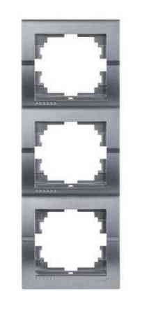 DERIY Рамка 3-а вертикальна темно-сірий металік Lezard Харків