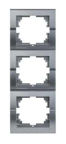 DERIY Рамка 3-я вертикальная темно-серый металлик Lezard Харьков - изображение 1