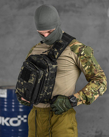 Рюкзак патрульный однолямочный SILVER KNIGHT 8л darck РГ4625 Киев - изображение 8