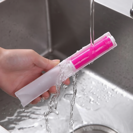 Валик силиконовый для чистки одежды от шерсти,многоразовый,липкий ролик, липучка для удаления волос и шерсти розовый Кам'янець-Подільський