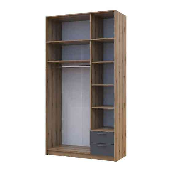 Шкаф для одежды Doros Ронди с антресолью и зеркалом Дуб Артизан/Графит 3ДСП 121х52х236 DRS-011676 (80737820) Львов