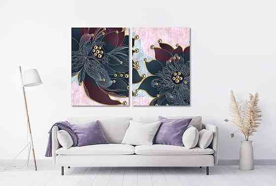 Модульная картина в гостиную / спальню   Квітка TLV-2_070 70x102 см Київ