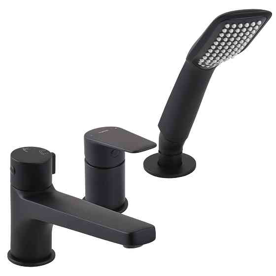 Змішувач для ванни TOPAZ CAPRI TCA-15111-H43-BL вбудований, 3 виходи.картридж D35 (комплект),ЧОРНИЙ Луцьк