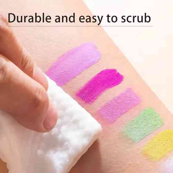 Краски для бодиарта на водной основе 12 комбинаций цветов, водорастворимый пигмент, с кисточкой 23х12х2 см Каменец-Подольский