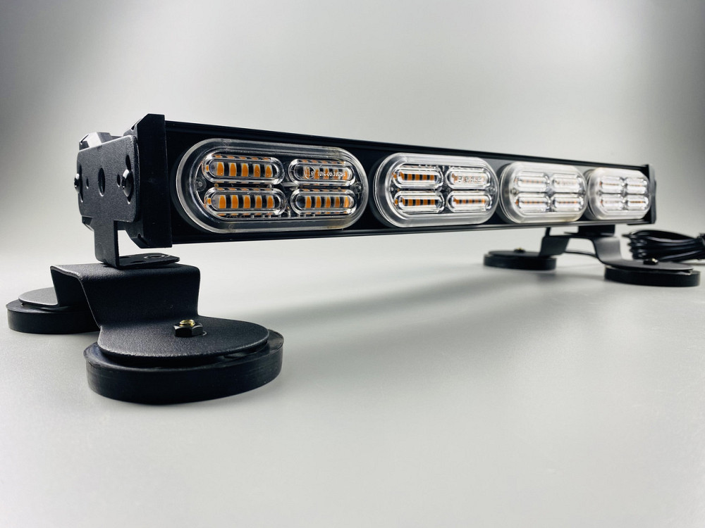 Стробоскоп LED 4 секції проблисковий LED-маячок балка на магнітах світлодіодний 12/24V (192 led діода) Мукачево - фото 4