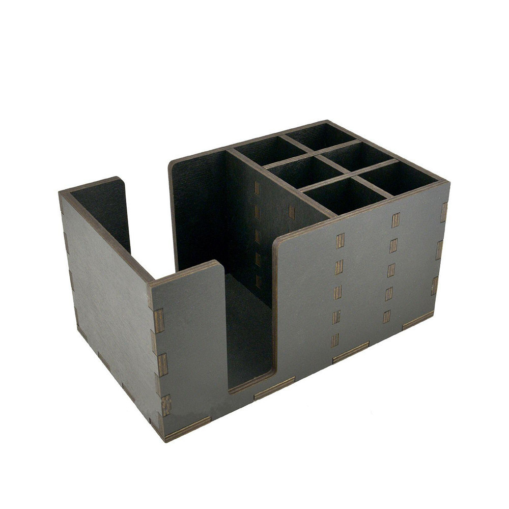 Органайзер EKOSTAR деревянный чёрный 240х145х120 мм Киев - изображение 4