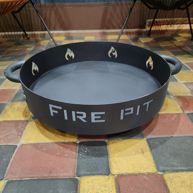 Костровая чаша Fire pit 60 см. от производителя SAB Building. Чаша для огня со складными ножками Харьков - изображение 5