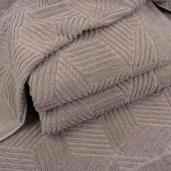 Комплект махрових рушників Уельс 3шт GM Textile 50х90см, 50х90см, 70х140см 500г/м2 (Шоколад) Суми