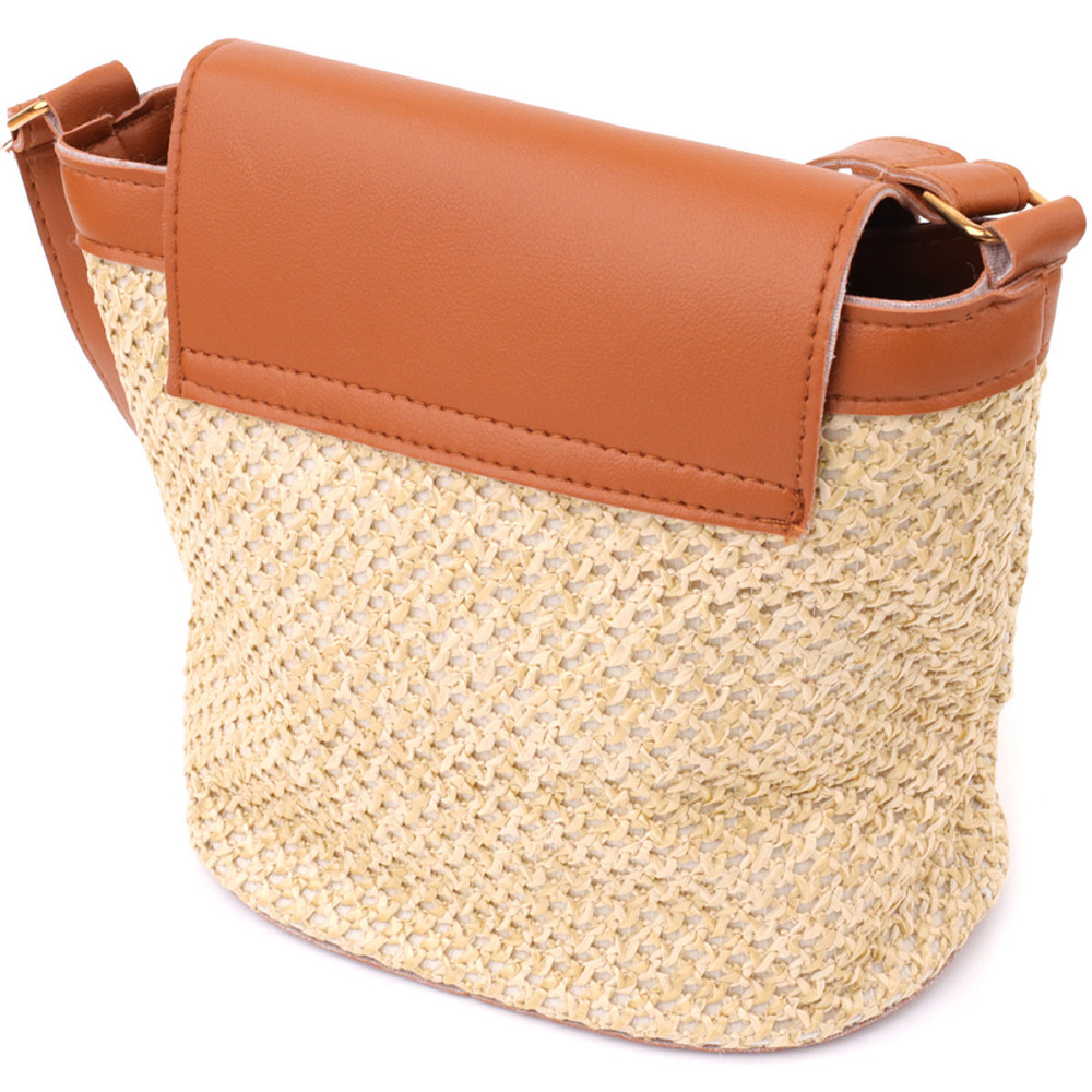 Літня сумка з якісного текстилю Vintage sale_15138 Коричневий Київ - фото 2