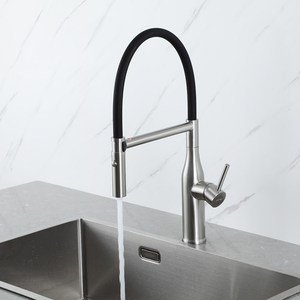 Смеситель для кухни с гибким изливом GAPPO G4098-25 сатин Киев - изображение 4