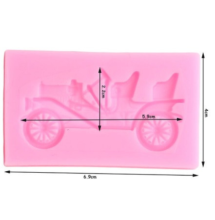 Молд силиконовый Старинный автомобиль 69 на 40 мм розовый Киев - изображение 2