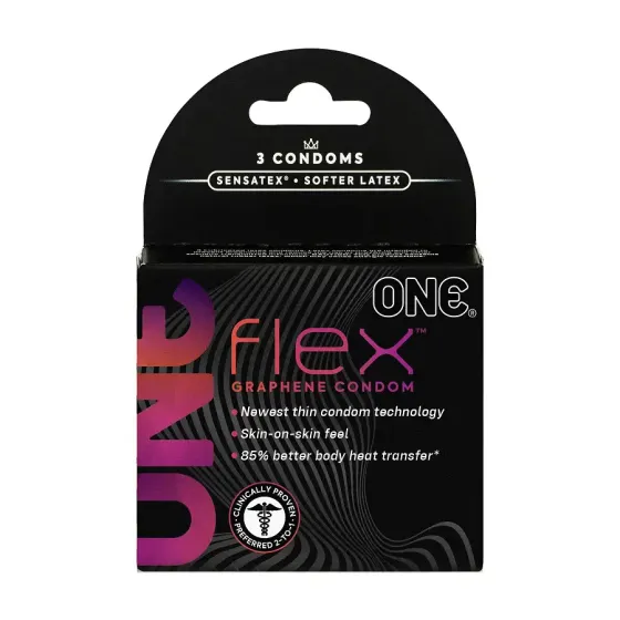 Презервативи ONE Flex Graphene Condom 3 шт, картонна коробка Львов