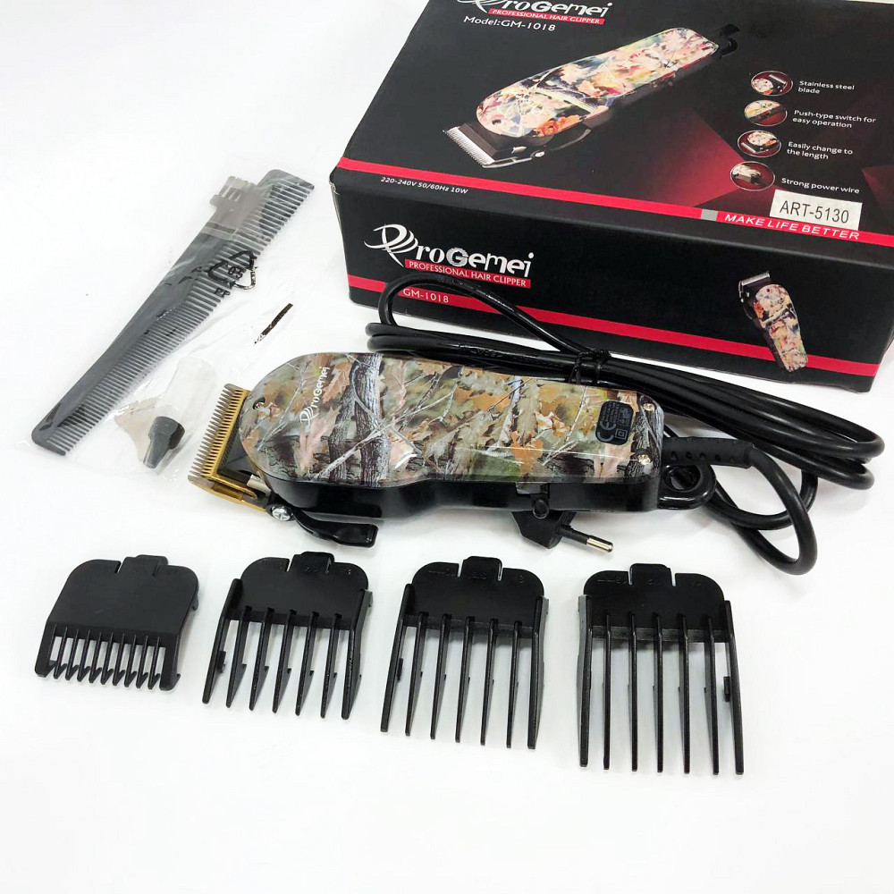 Электробритва для стрижки головы GEMEI GM-1018, Машинка для стрижки волос проводная QZ-98 Львов - изображение 4
