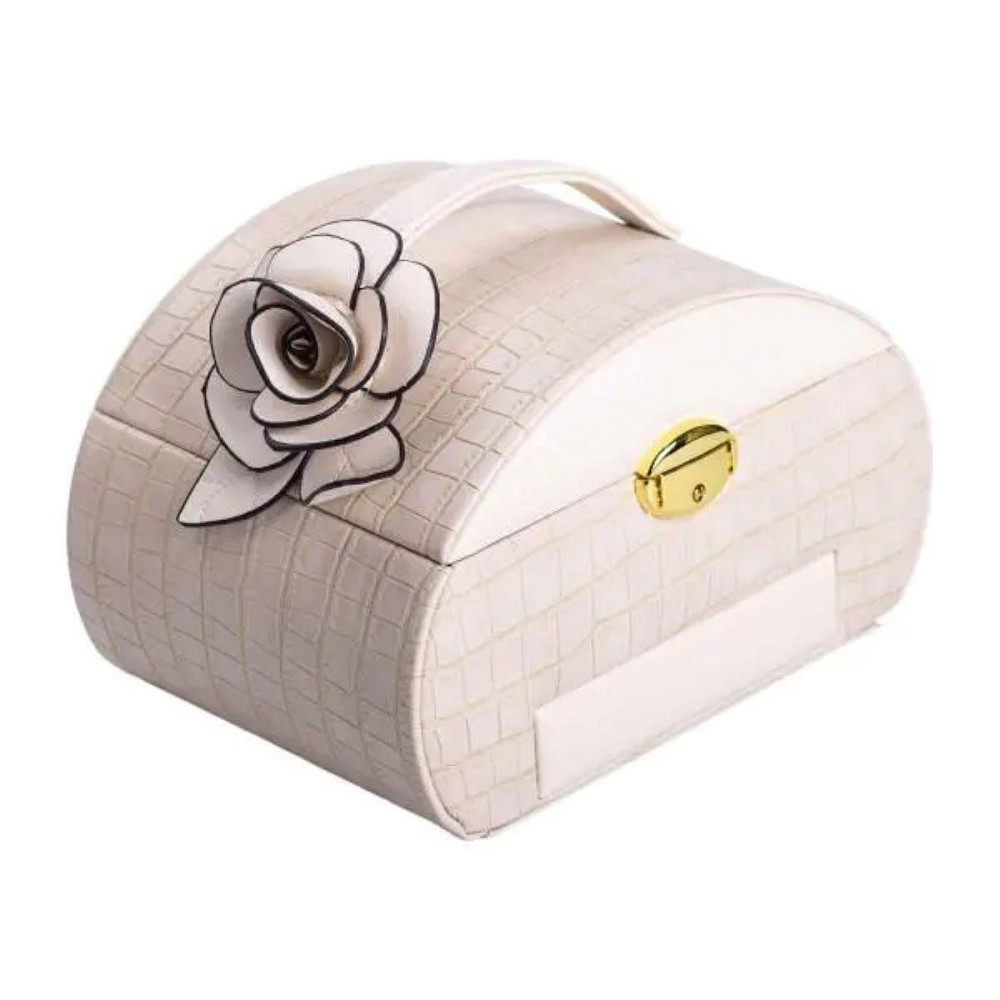 Шкатулка для украшений из эко кожи 3 яруса с замком органайзер для ювелирных изделий HP-5-21BE Киев - изображение 5