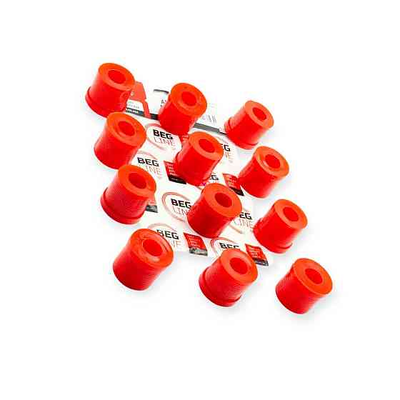 Втулка УАЗ Полиуретан красн. (комплект 12шт) рессорная Мукачево