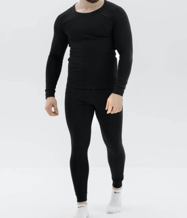 Мужское зимнее термобелье Thermal на флисе (Черный) 3XL Винница