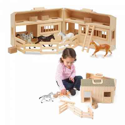 Ігровий набір Melissa&amp;Doug Дерев'яна конюшня з конячками (MD3704) Вінниця