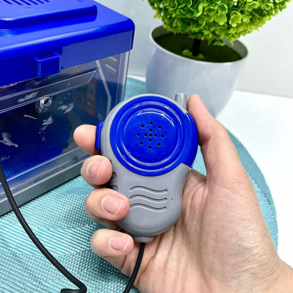 Набір Поліцейський автомийка металопластикова машинка підсвічування парогенератор звуки рухомі елементи мікрофон Синій (CLM 888) Чернигов - изображение 7