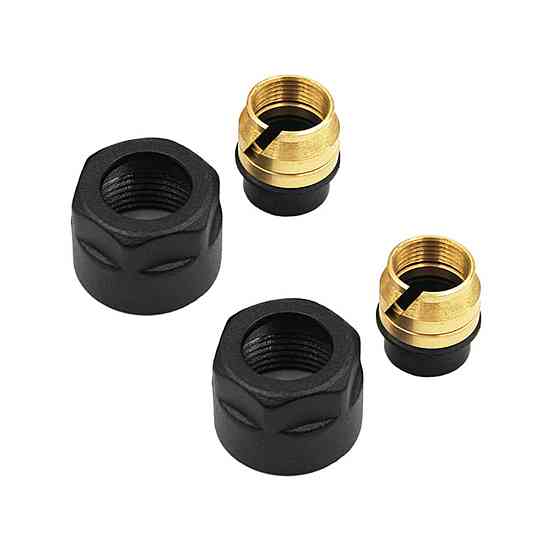 З'єднувач затискний адаптер ВР 1/2хCU 15*1 чорний структурний (2шт) Київ