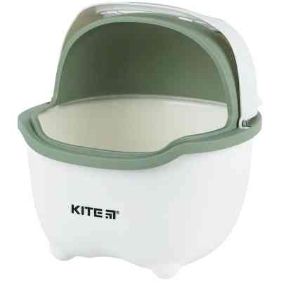Кошик для паперів Kite Настільний контейнер для сміття, біло-зелений (K24-009-7) Вінниця