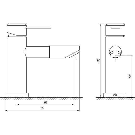 Змішувач для умивальника Globus Lux WIEN SBT2-101N Луцк