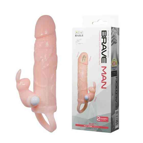 Насадка з вібрацією "Brave man" BI-026225A Sex Aura Київ