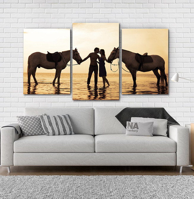Модульна картина Коні Любов (53х100см) Art-109_3 Київ - фото 2