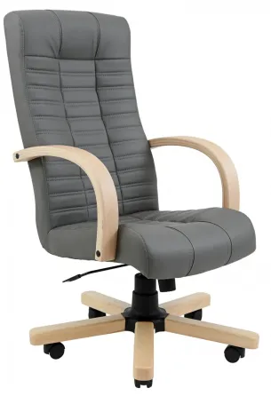 Офісне Крісло Керівника Richman Atlant Fly 2243 Wood-Beech М2 AnyFix Сірий Київ