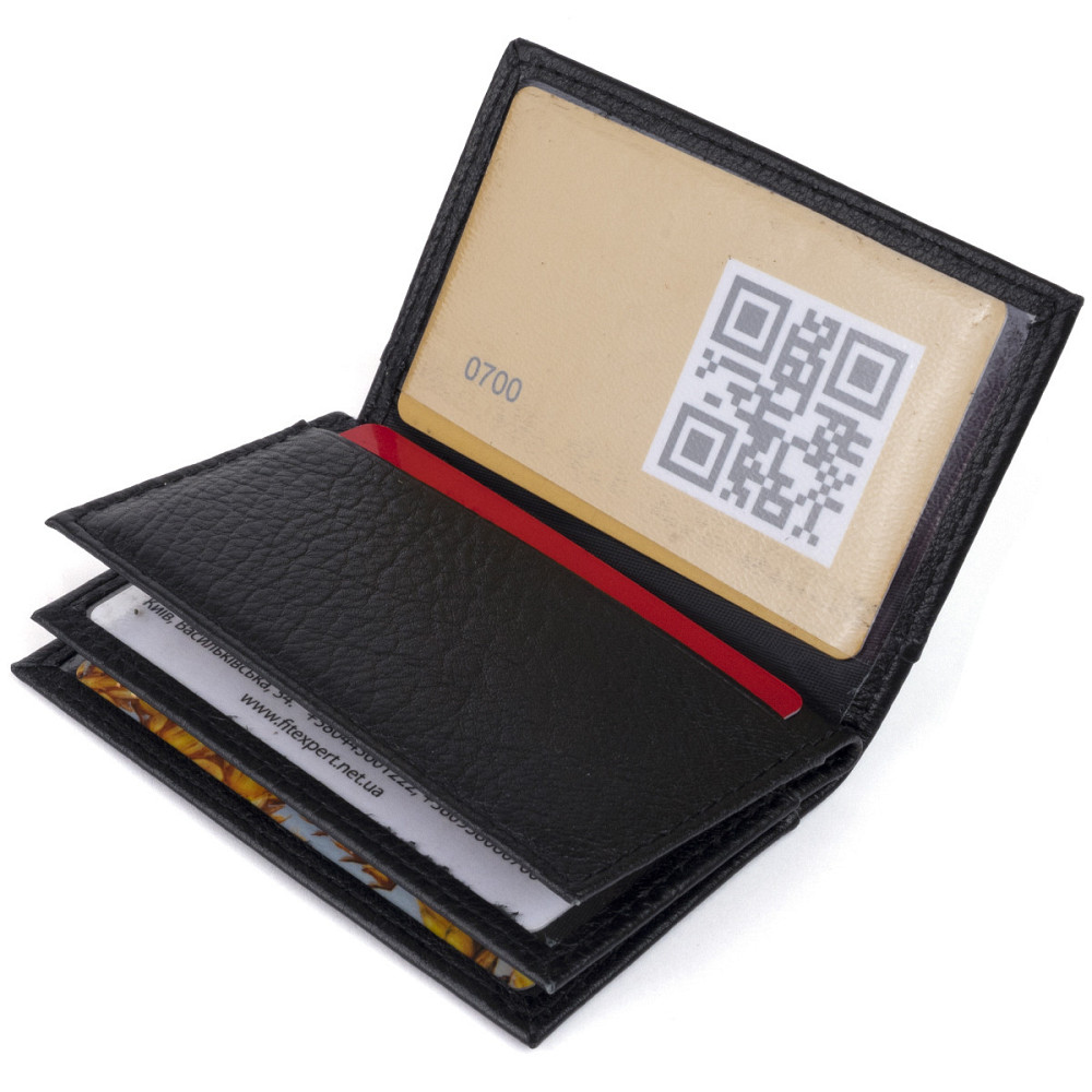 Визитница-книжка ST Leather 19213 Черная Киев - изображение 7