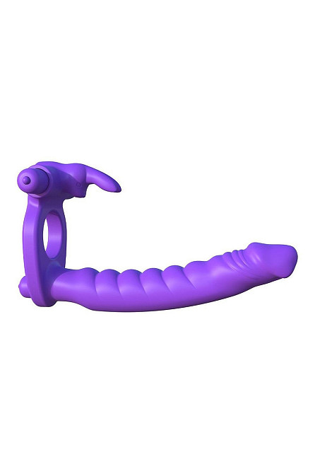 Насадка на член для двойного проникновения с вибрацией Pipedream, фиолетовая, 19.5 х 2.7 см Sex Aura Киев - изображение 2