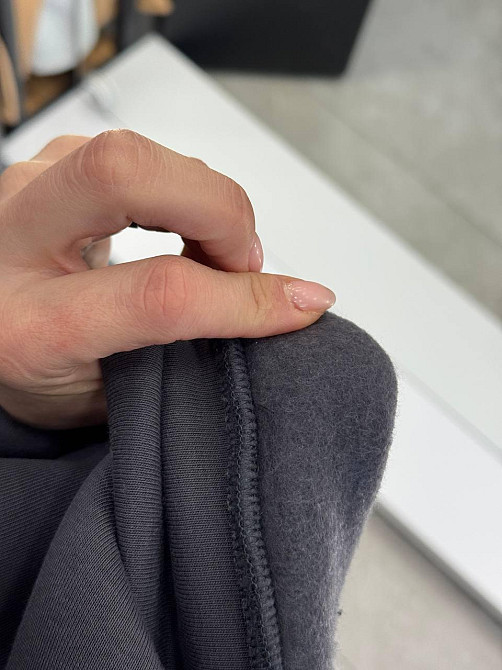 Женская стильная комфортная теплая худая турецкая трехнить на флисе Серый, 46/48 Одесса - изображение 5