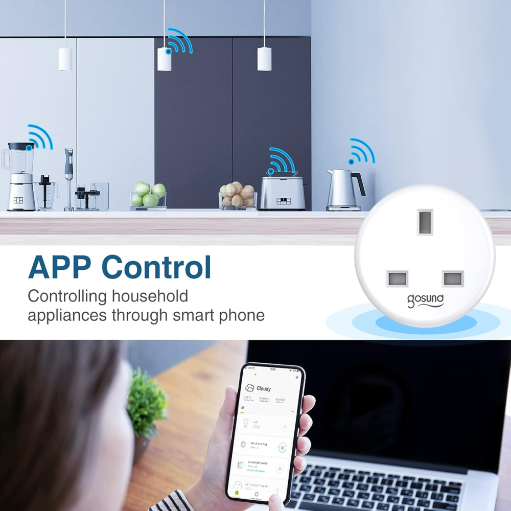 Розумна Wi-Fi розетка з енергомоніторингом (2 шт.), керування Alexa/Google Home, таймер та розклад Київ - фото 6