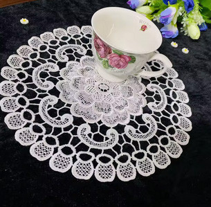 Серветка кругла мереживна біла Київ - фото 1