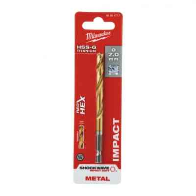 Свердло Milwaukee по металу RedHEX HSS-G TiN, 7,0 мм (48894717) Вінниця