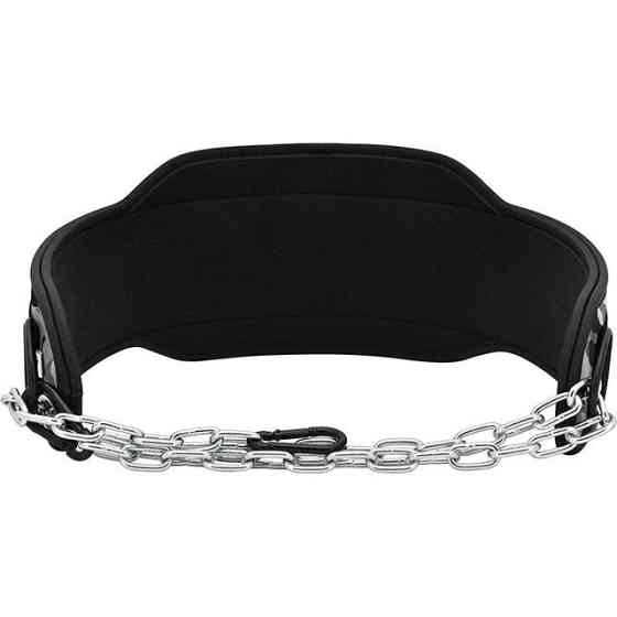 Пояс для обтяжень з ланцюгом RDX T7 Pro Dipping Belt 2 Layer  неопреновий Black Каменское
